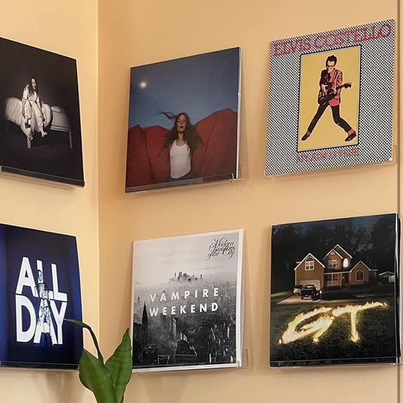 Niubee Vinyl Record Clear Wall Shelf Set - Picture 4 of 10